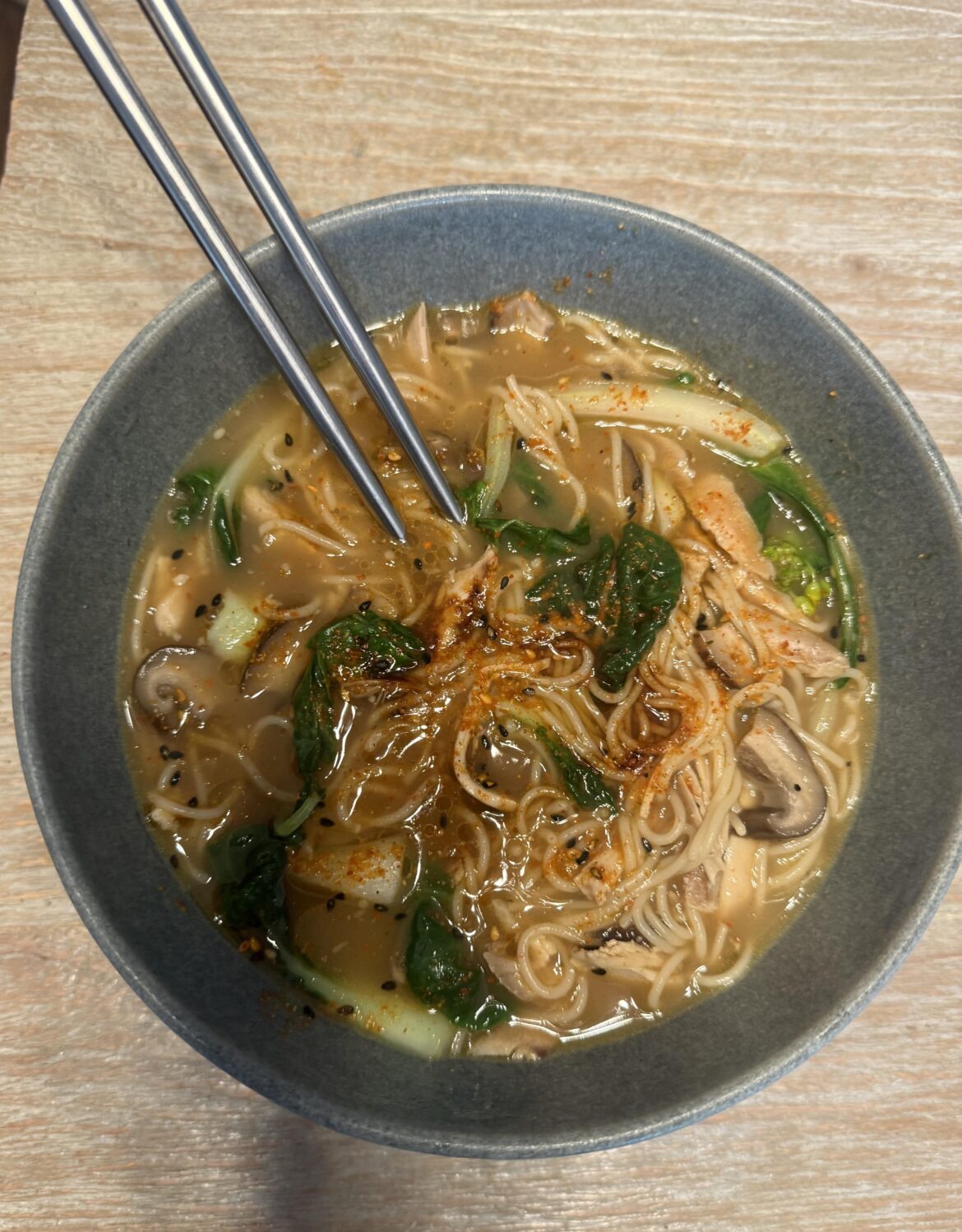 NYT recipe: citrus-soy chicken ramen