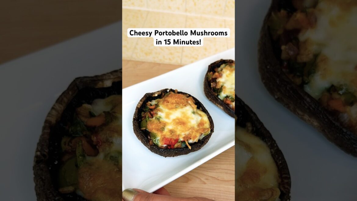 Easy Cheesy Stuffed Portobello Mushrooms | Healthy & Quick 15-Minute Recipe #healthyrecipes Easy Cheesy Stuffed Portobello Mushrooms | Healthy & Quick 15-Minute Recipe #healthyrecipes