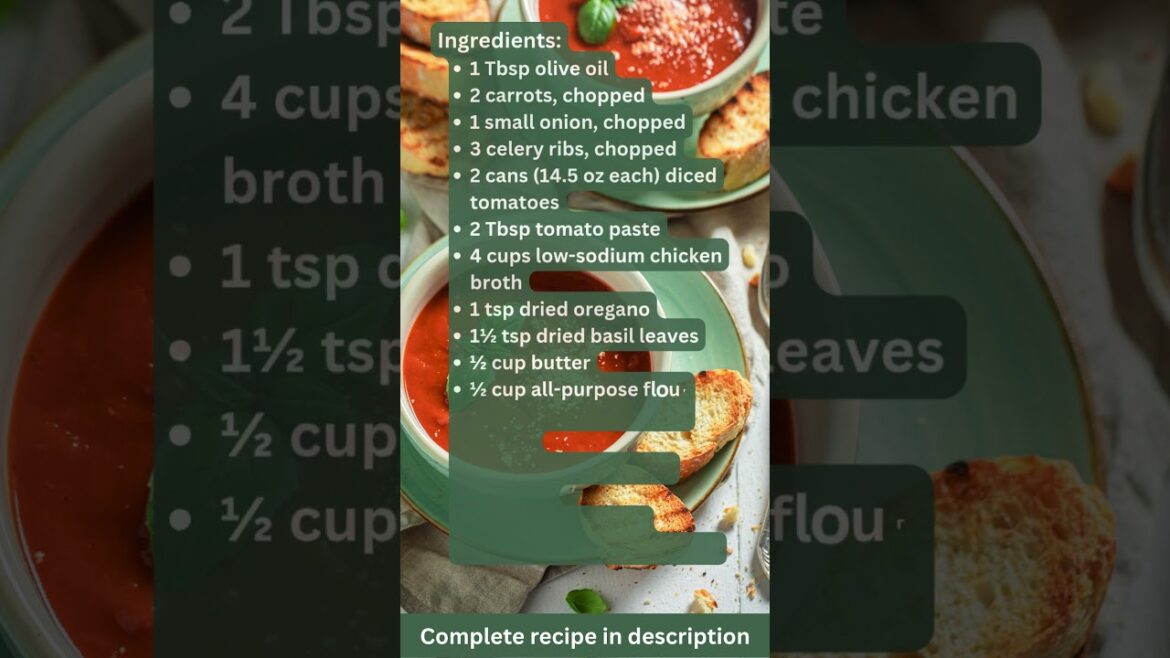 Vegetarian Recipe Creamy Tomato Basil Soup