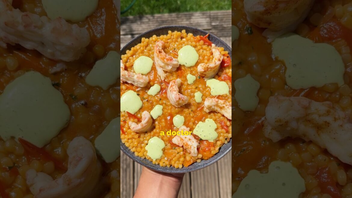 Doctor-Recommended Seafood Pasta: Langoustine fregula & dill aioli #shorts #short Doctor-Recommended Seafood Pasta: Langoustine fregula & dill aioli #shorts #short