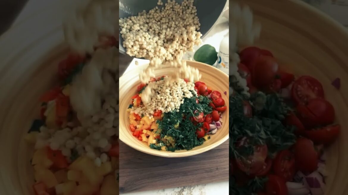 This is the pearled couscous salad I_ve been making since I first started this page many years ago.