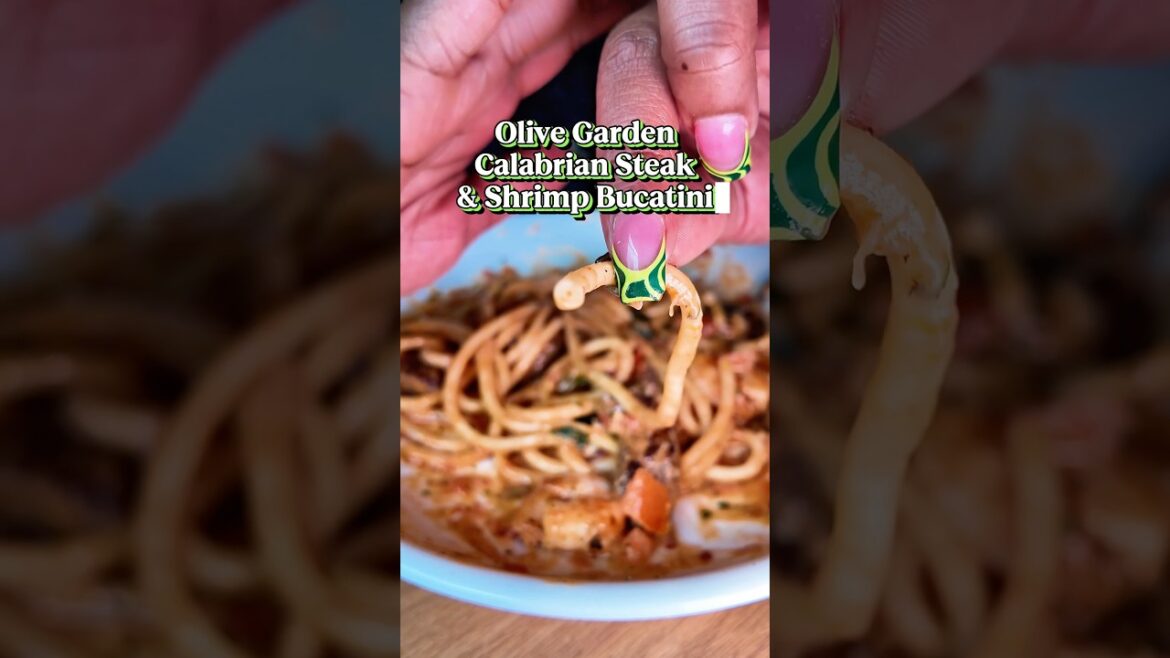Trying Olive Garden’s Steak & Shrimp Bucatini #foodie #foodreview #olivegarden #food #pasta #italian