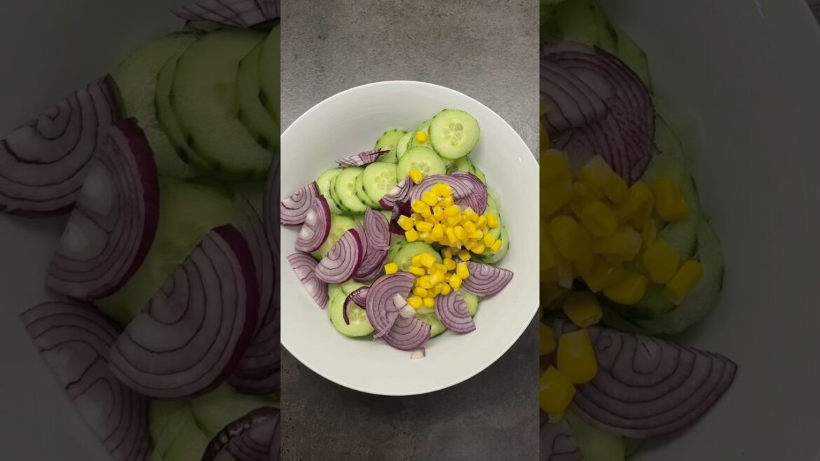 creamy, crunchy, fresh.today we’re making a simple cucumber corn salad that hits every craving.