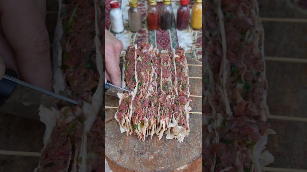 Lavash Kebab #food #kebab #outdoors #cooking