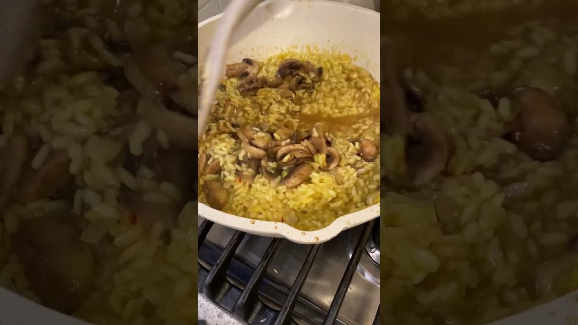 NOMA smoked mushroom saffron risotto recipe #shorts