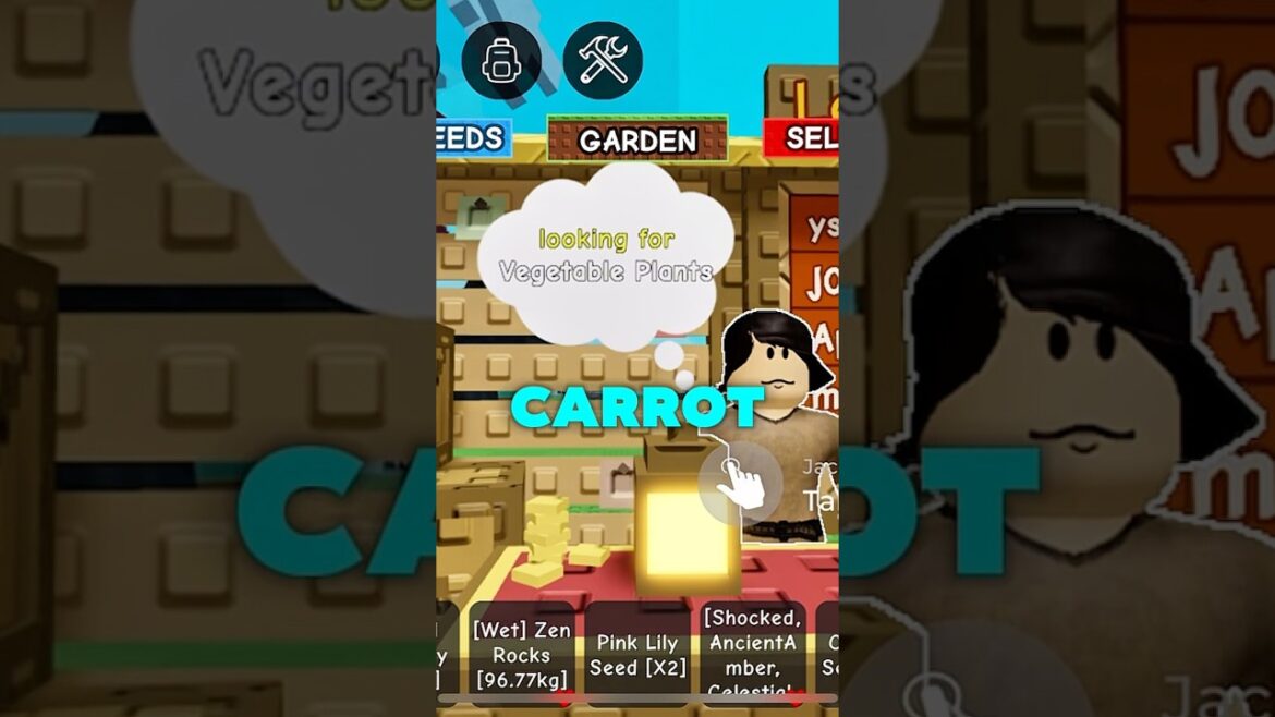 VEGETABLE PLANTS in GROW A GARDEN on ROBLOX #growagarden #growagardenroblox