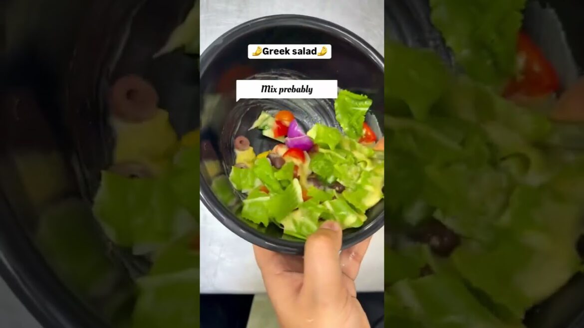 Greek salad recipes crispy crunchy delicious crazy try this one #short #food #cooking #dalimsharma