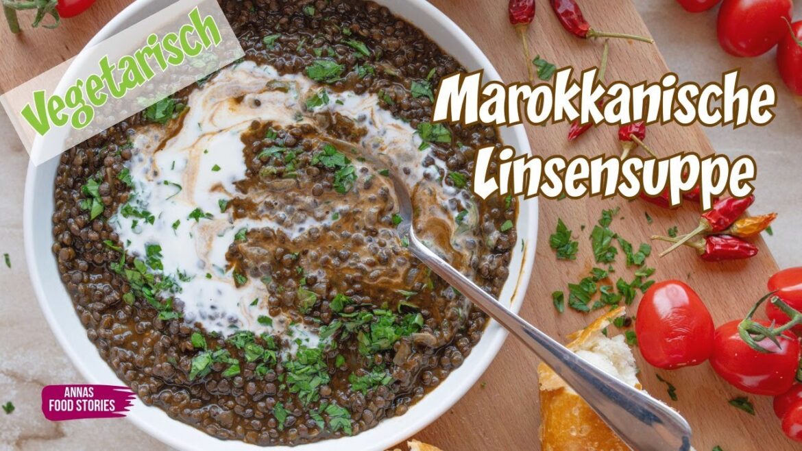 Vegetarische Rezepte – günstige Marokkanische Linsensuppe – super gesund – einfach zu kochen Vegetarische Rezepte - günstige Marokkanische Linsensuppe - super gesund - einfach zu kochen