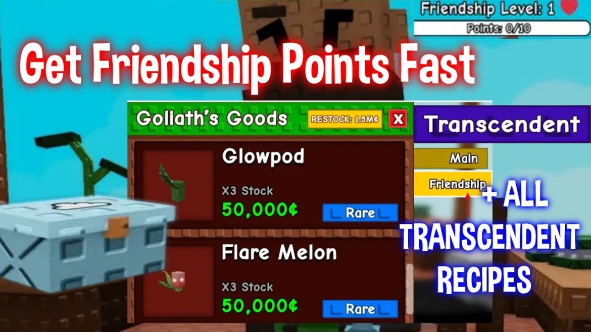 HOW TO GET SKYROOT CHESTS AND FRIENDSHIP POINTS FAST + ALL TRANSCENDENT RECIPES Roblox HOW TO GET SKYROOT CHESTS AND FRIENDSHIP POINTS FAST + ALL TRANSCENDENT RECIPES Roblox
