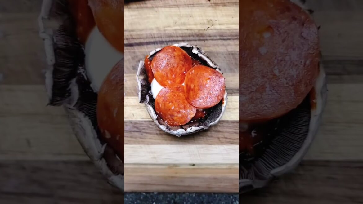 Delicious Pizza Stuffed Mushrooms Recipe #pizza #stuffed #mushrooms #cheese #grill