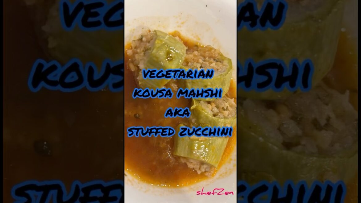 Homemade Vegetarian Kousa Mahshi aka Stuffed Zucchini!