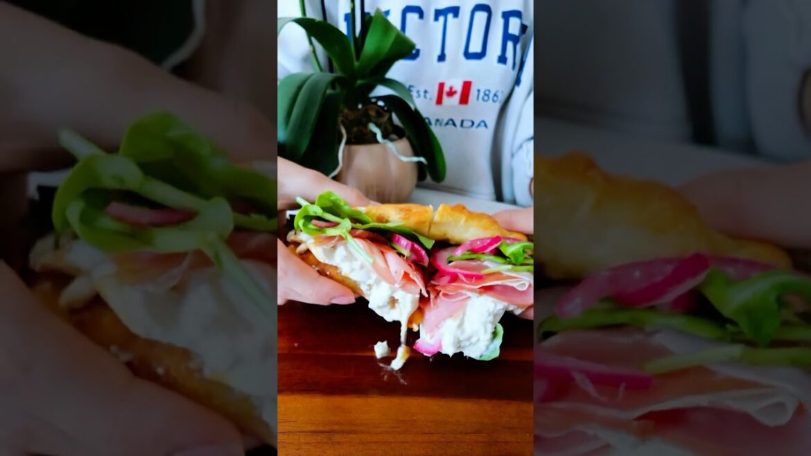 National Sandwich Month Day 3: Burrata, fig jam, prosciutto, all folded in pizza dough #sandwichday