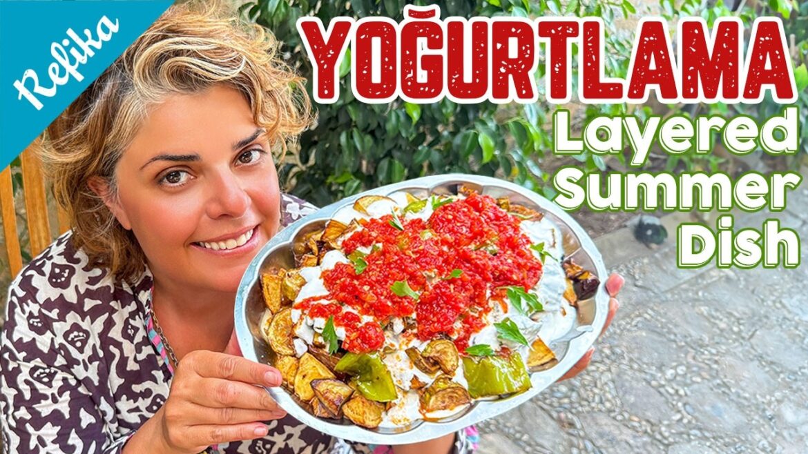 Summer Meze: Yogurtlama! Layers Of Veggies Topped With Garlic Yogurt, Great Tomato Sauce – Greatness