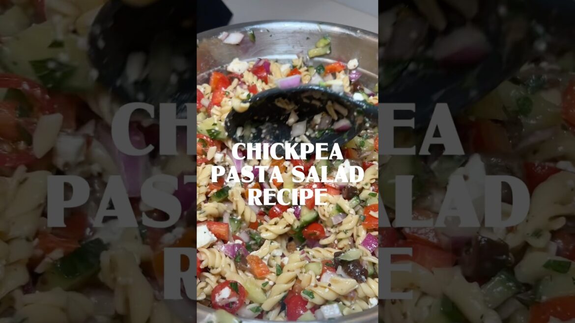 Chickpea pasta salad recipe!! #pastasalad #mealprep #mealprepping #food #mealprepideas #recipe