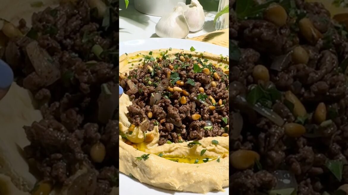 Creamy Hummus with Spiced Ground Lamb | Easy Mediterranean Appetizer
