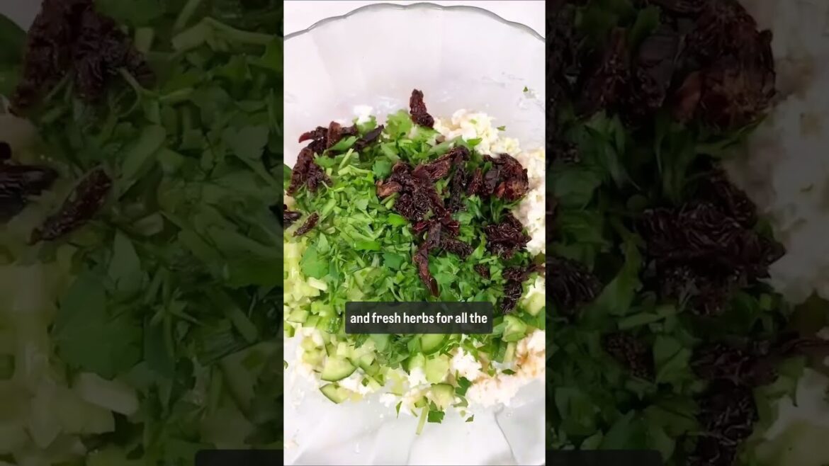 Mediterranean Dip | Mediterranean 7 Layer Dip | Feta Creme Dip  #usa #recipe #viral #youtube #shorts