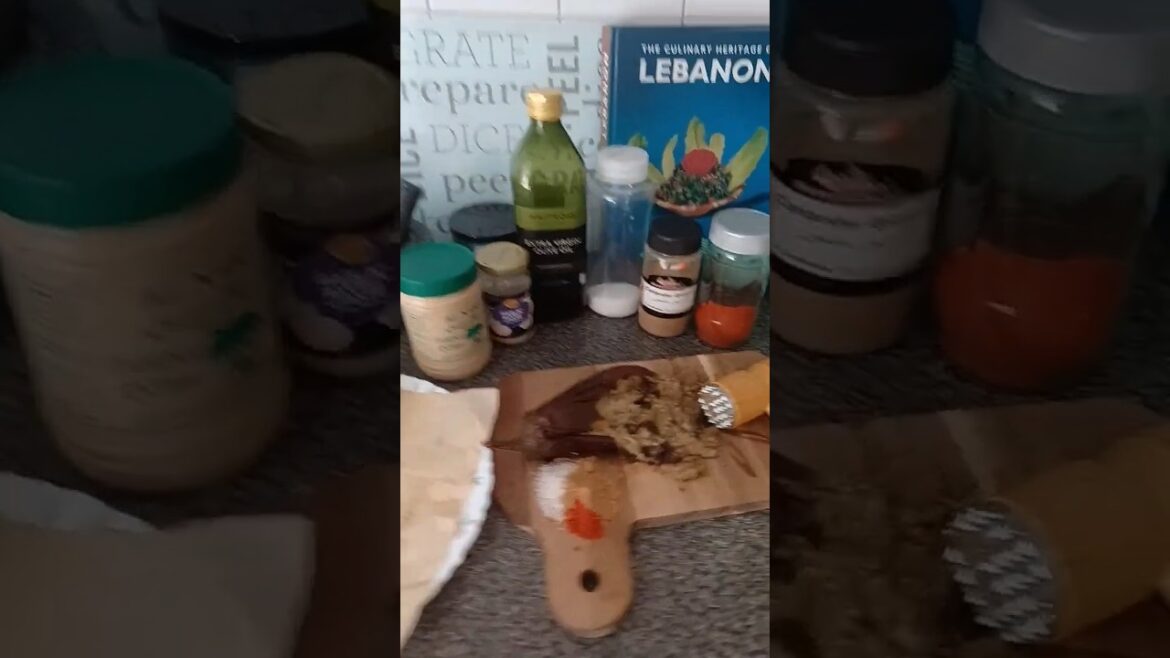 Muna's Lebanese Baba Ganoush - hand beaten Aubergine with olive oil, lemon, garlic, tahini & spices