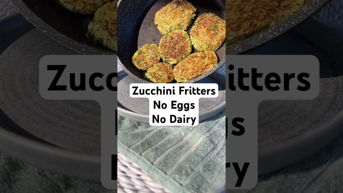 Zucchini Fritters. No Eggs, No Dairy. #zucchini #fritters  #vegetablefritters