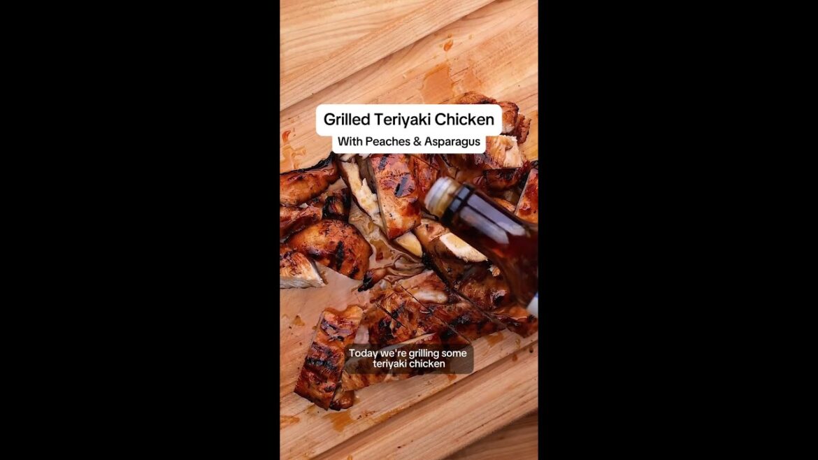 Grilled Teriyaki Chicken With Peaches & Asparagus