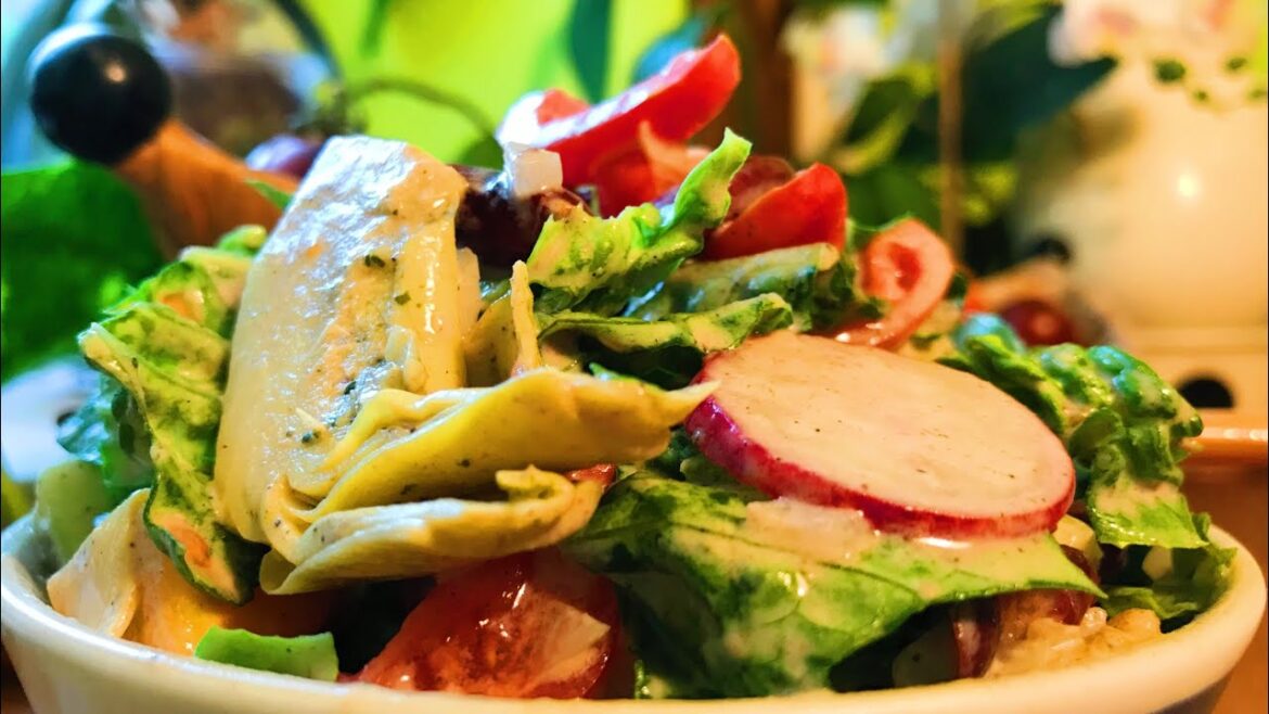 Artichoke Radish Tomato Kidney Bean Romaine Salad with Sweet Sour Cashew Dressing ~ Take 3