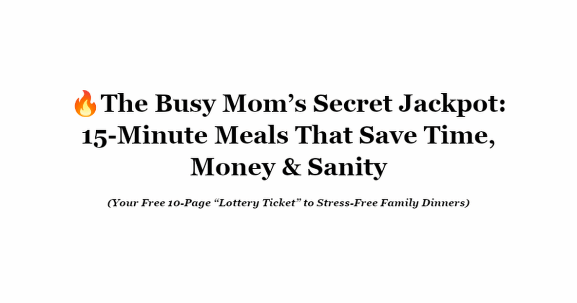 The 3 grocery lies that keep moms broke (and how I cut my bill in half with 15-min meals)