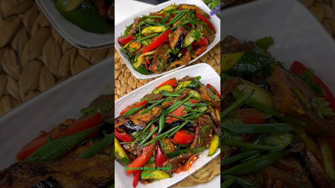 #short Баклажонли аччик Салат