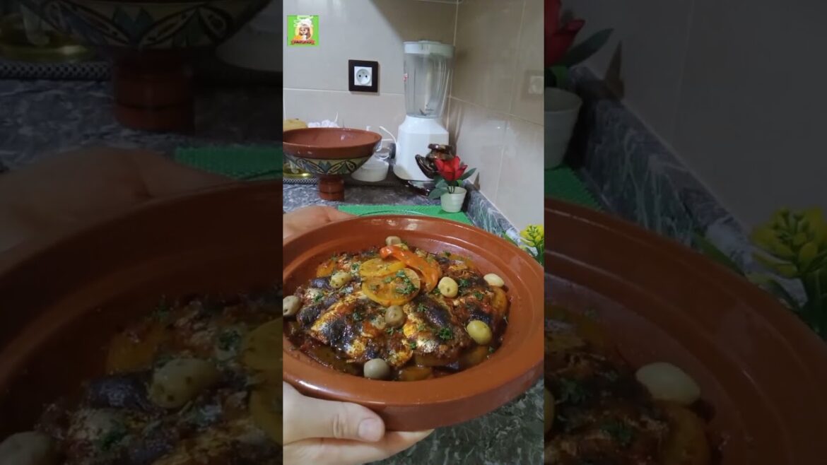 #shortvideo طاجين الحوت السردين مع الخضر بسيط ولذيذ مع سلطة الجزر والليمون رائعة منعشة وبسيطة جدا