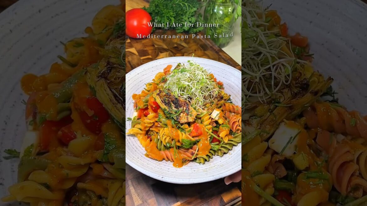 Easy Mediterranean Pasta Salad | Vegan & Gluten Free Dinner Idea