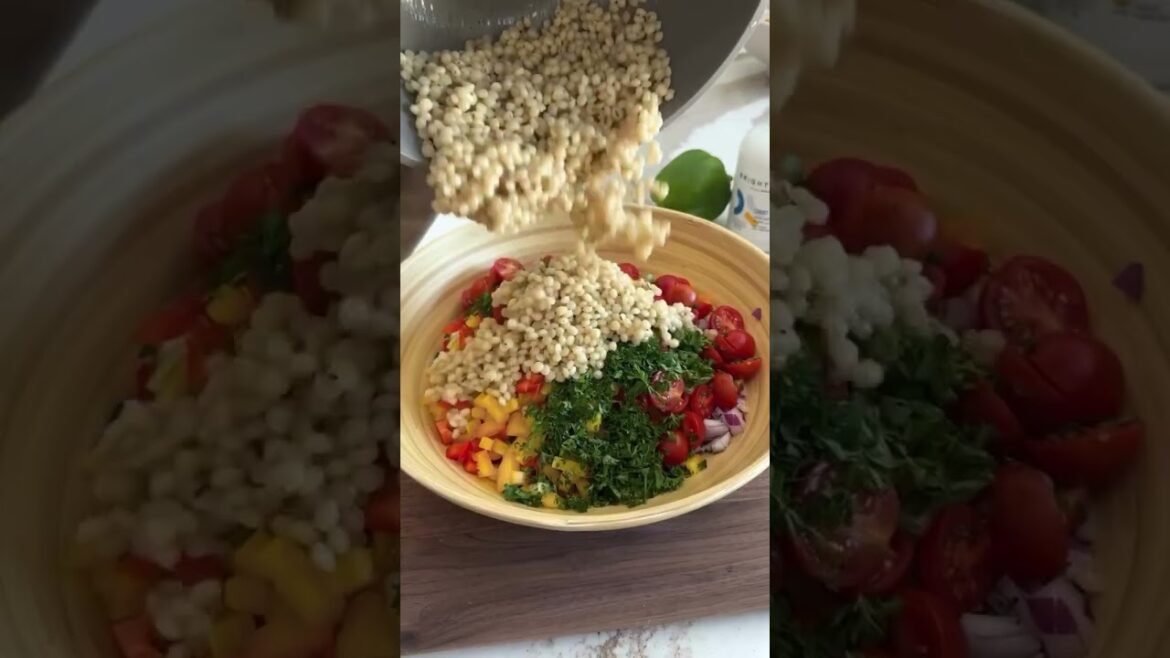 Pearled couscous salad  #easyrecipe