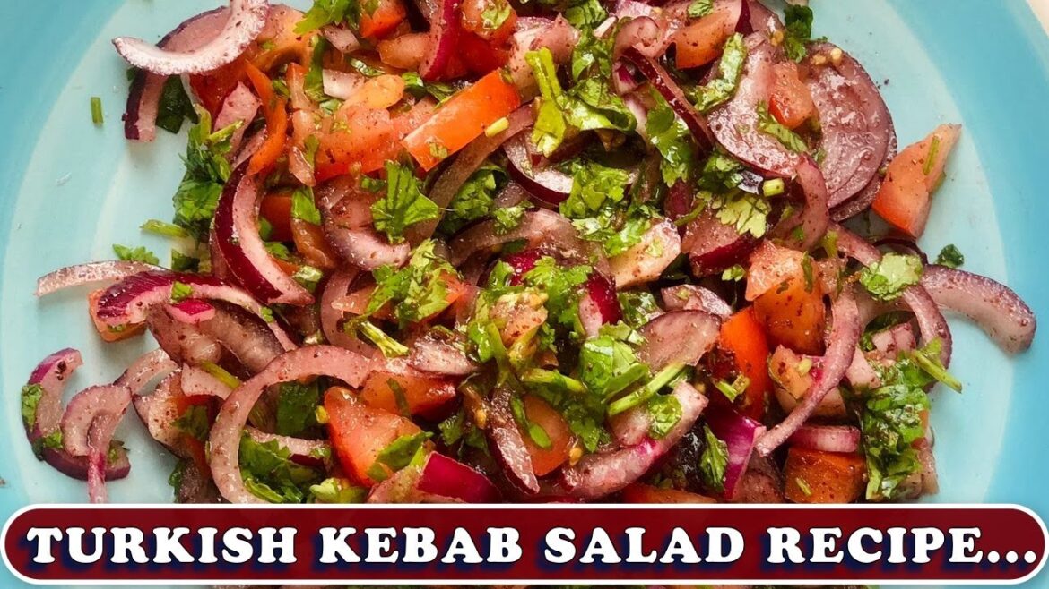 Turkish Kebab Salad Recipe With Onions Tomatoes Parsley And Sumac | Sumac Onion Salad | How to Cook