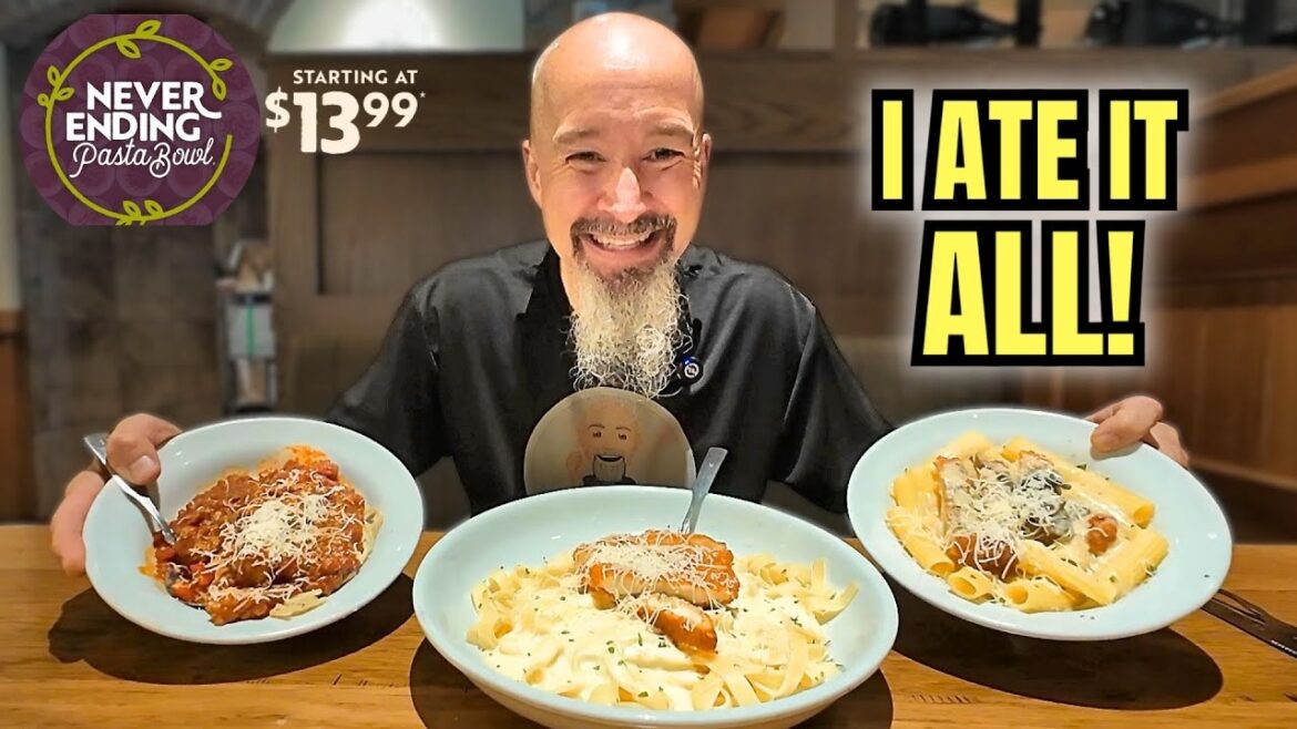 Olive Garden Never Ending Pasta | I Ate It ALL! Olive Garden Never Ending Pasta | I Ate It ALL!