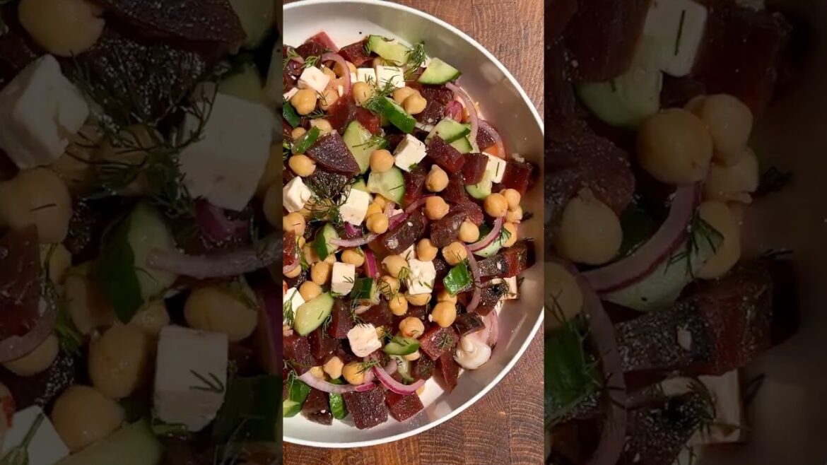 Beetroot Chickpea Salad with Feta