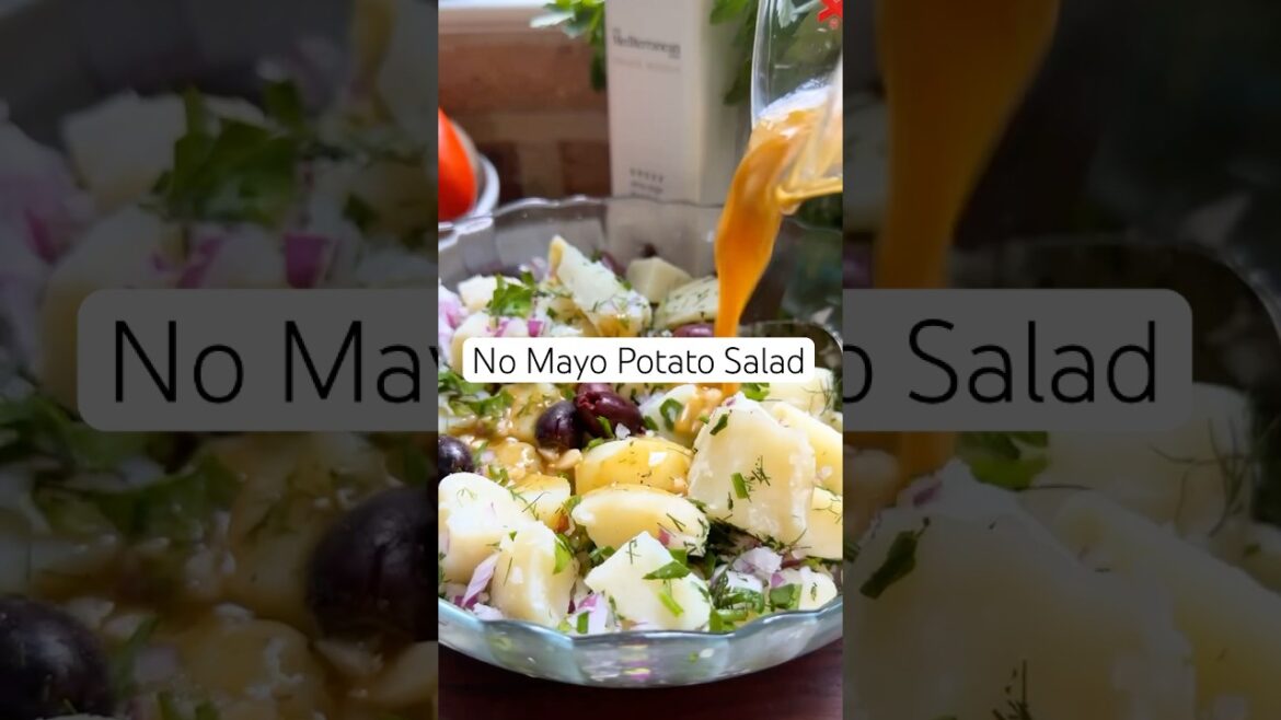 No-Mayo Greek Potato Salad (Healthy Potato Salad Recipe!) #potatosalad #shorts