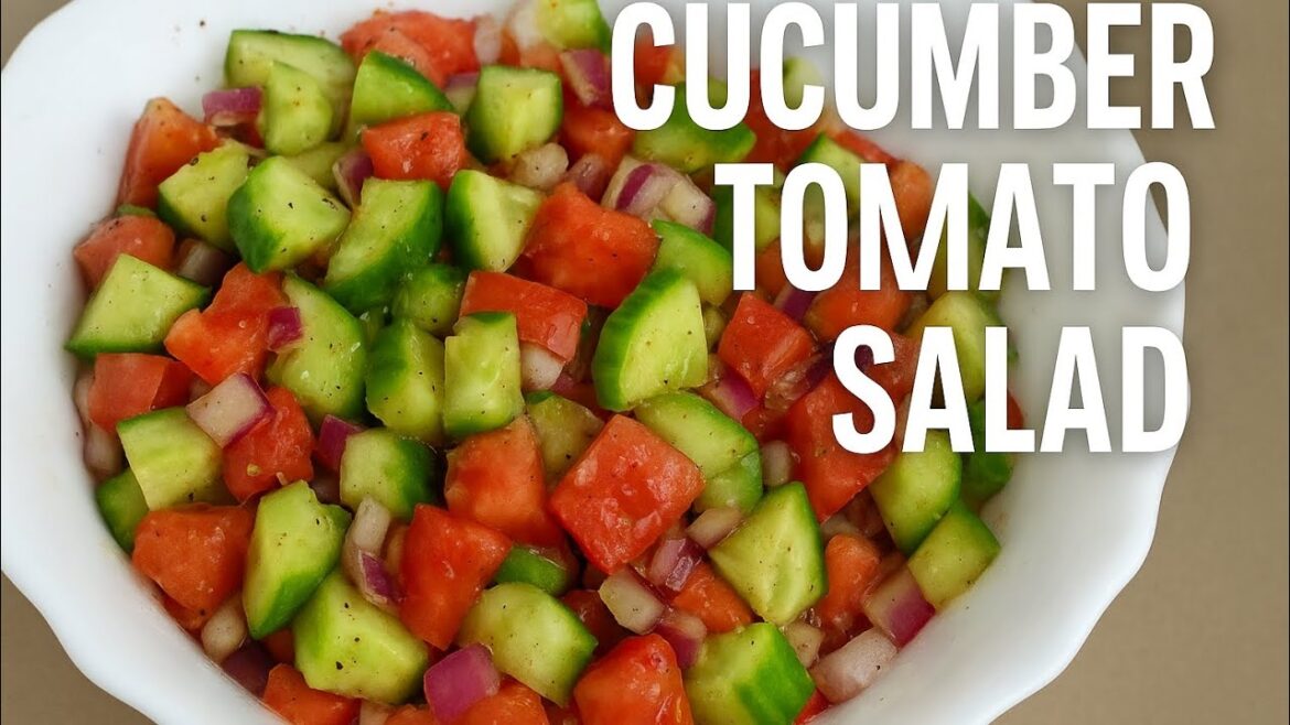 Fresh Cucumber Tomato Salad | Quick & Healthy Side Dish #cucumber #salad #sidedish #vegan