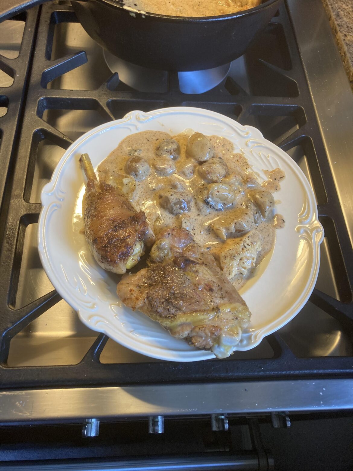 Chicken with mustard cream