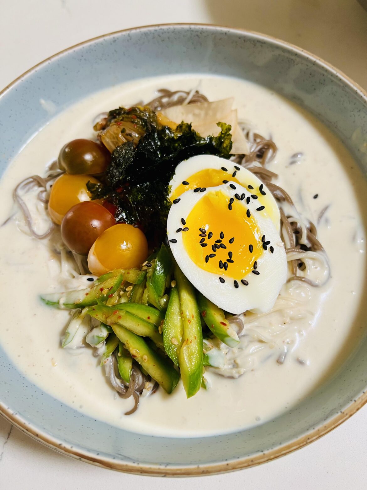 콩국수! Soybean noodle soup