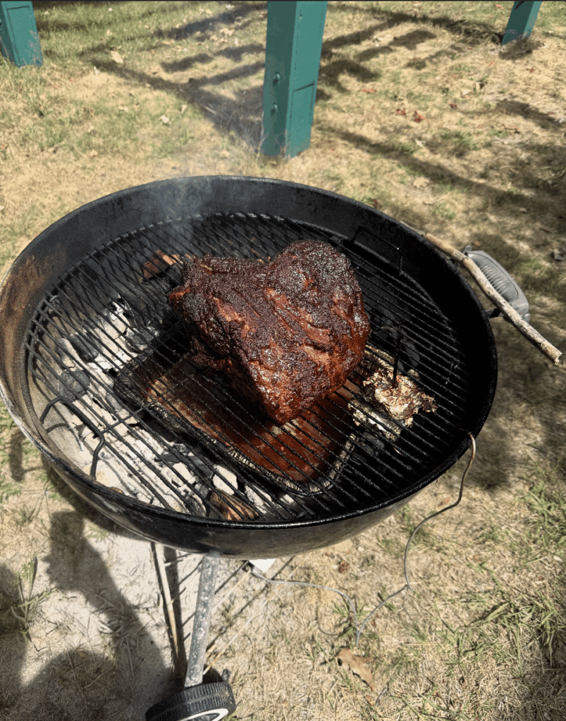 First time smoking on a weber kettle and it was a success!