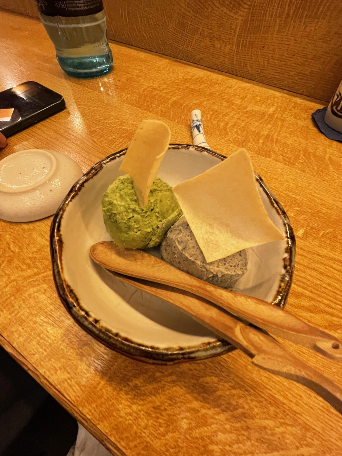 Matcha and Black sesame Icecream