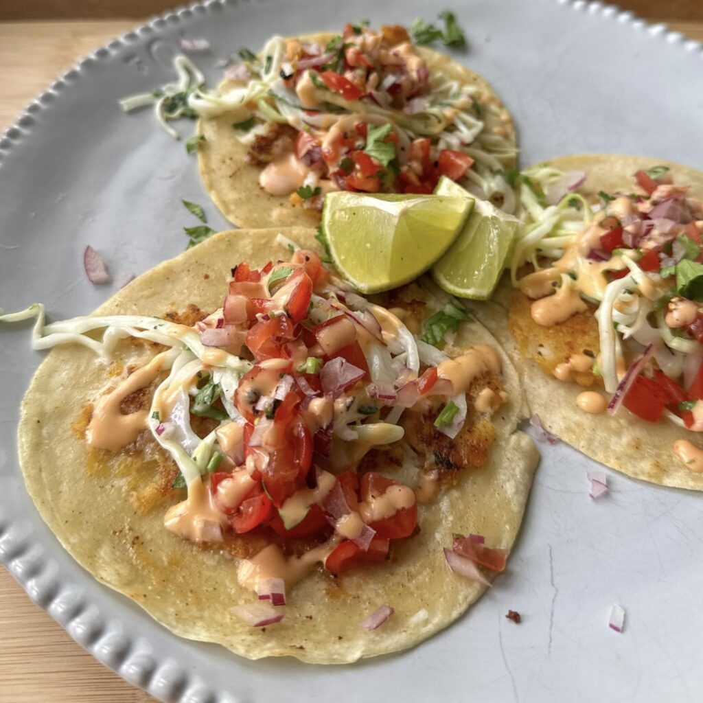 Smashed fishfinger Tacos Smashed fishfinger Tacos