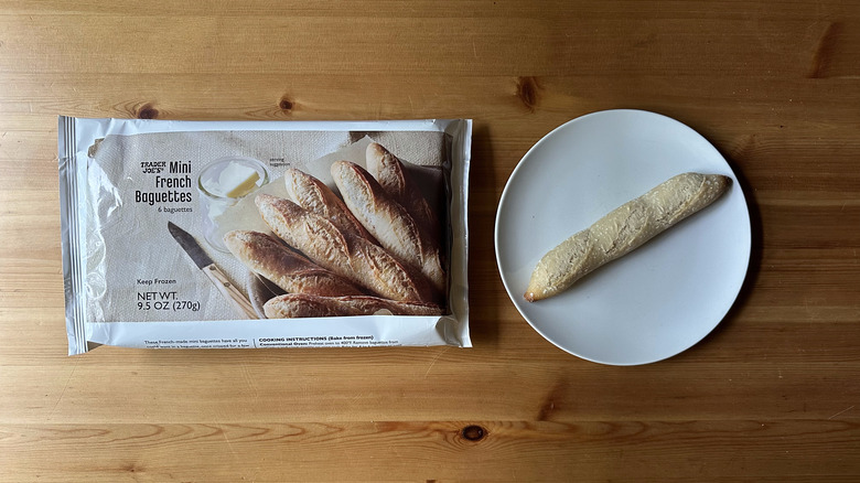 Trader Joe's French Mini Baguettes on wooden table
