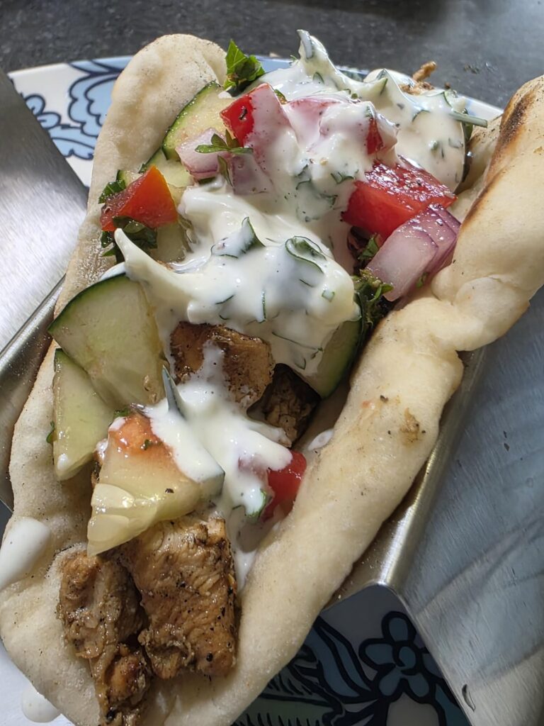Another Charcoal Burning Sunday - Chicken Gyros