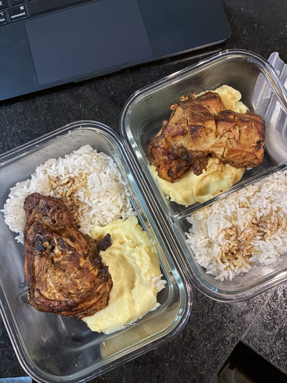 Meal prep for Monday and Tuesday