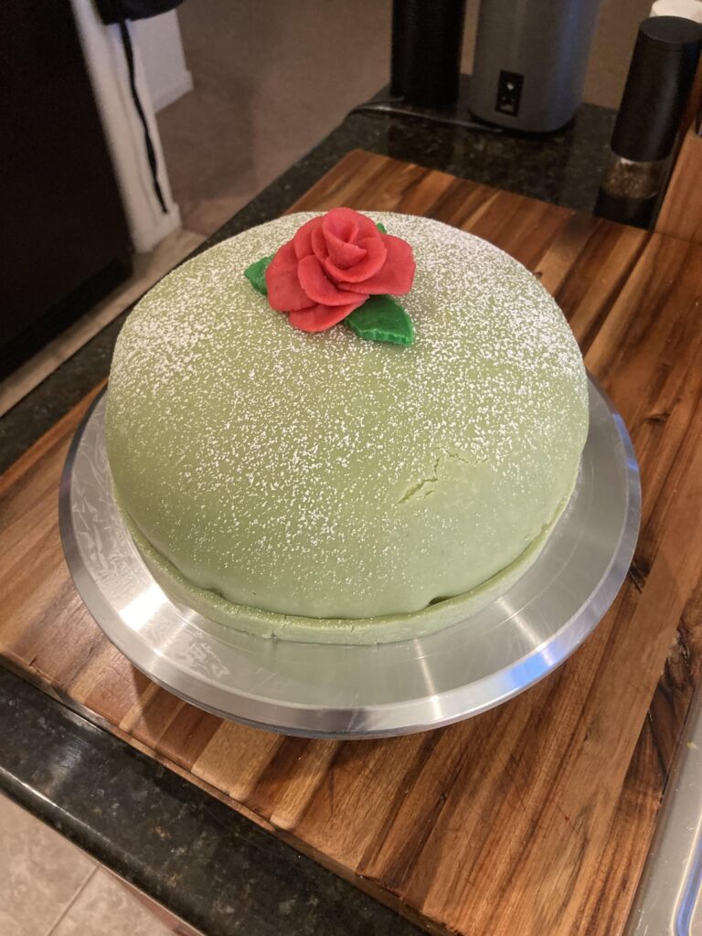 The marzipan almost broke me, but here’s my first Swedish Princess Cake