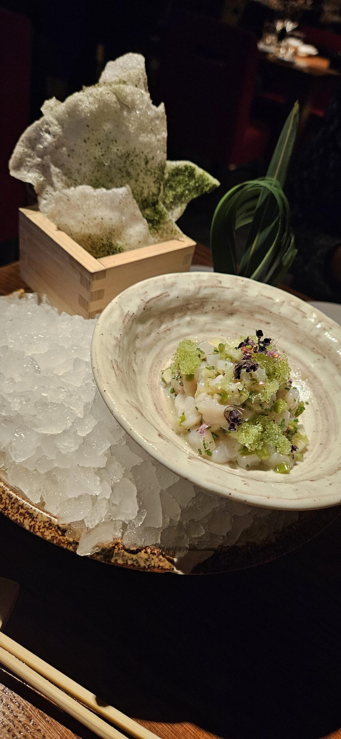 I ate Scallop Tartare.