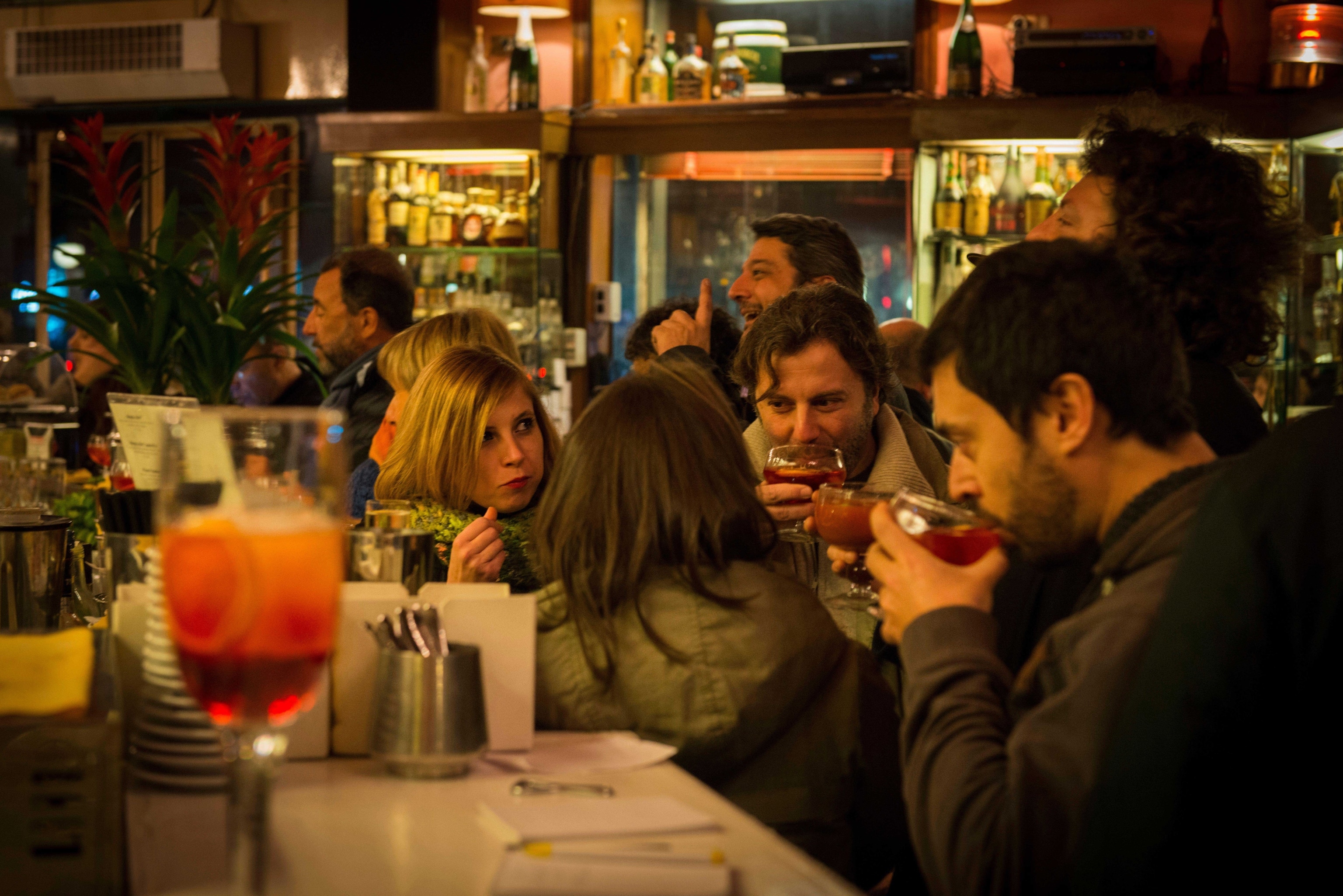 Diners at Bar Basso, Milan
