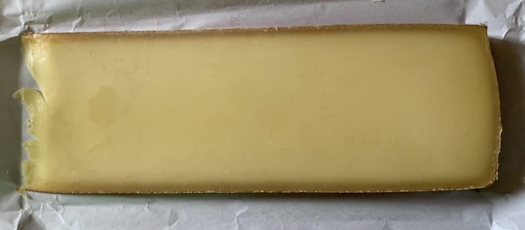 Comté is a well-known cheese from eastern France. The one in the photo is partly made with milk from my parents’ cows in Mouthe. If you’re ever in the area, don’t hesitate to try it! The taste can vary from village to village, depending on the “fruitière”.
