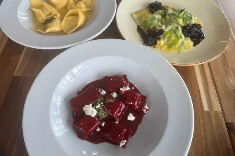 Vibrant pasta dishes at the Carpenters Arms Italian Kitchen in Walesby