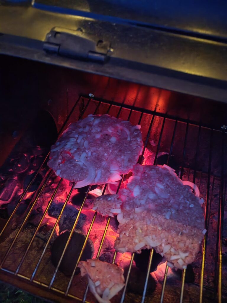 5am "smash" burgers. The smash is the onion meeting meat.