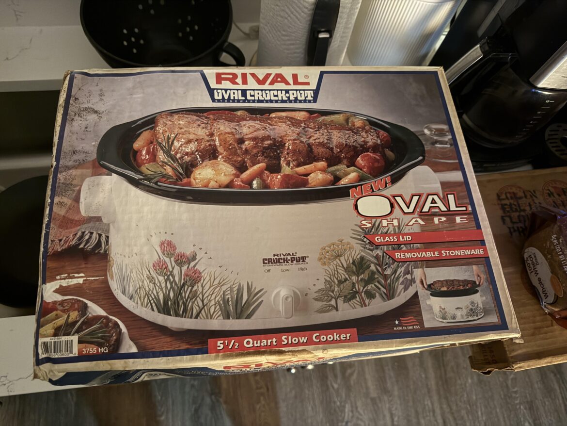 Inherited my grandmothers crock pot that has been unopened for about 25 years