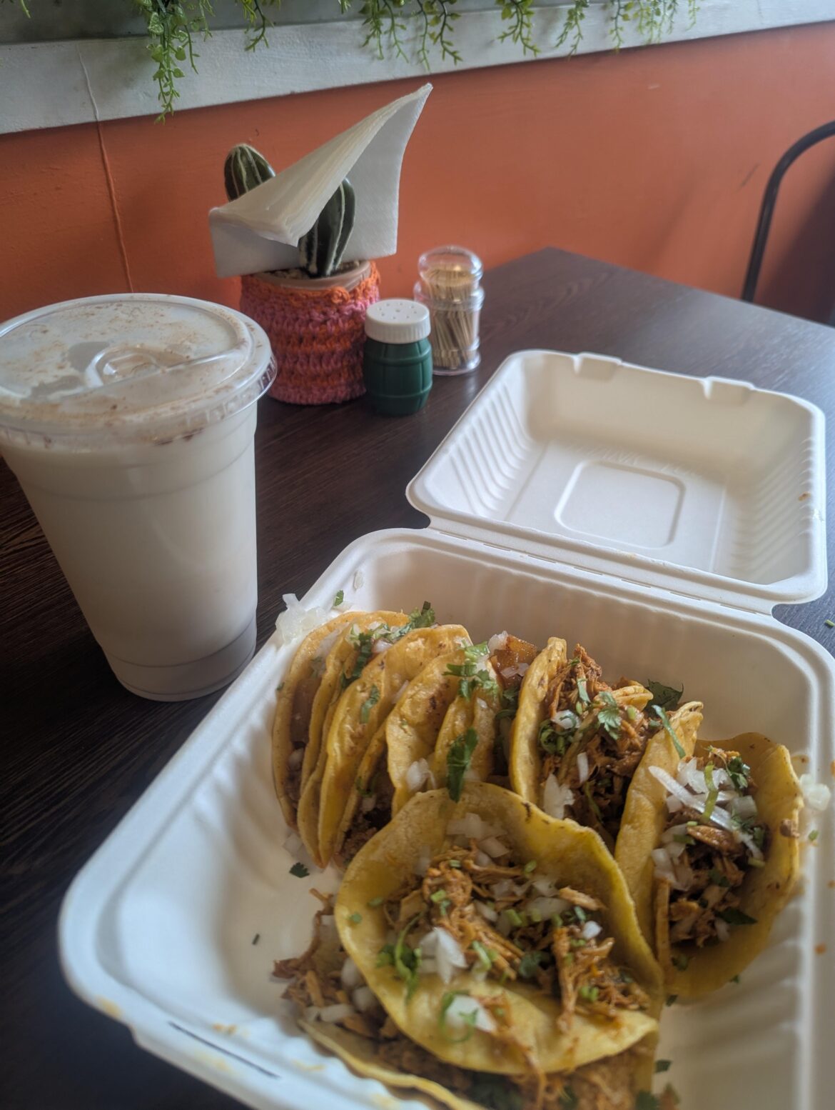 About 14 bucks from El Sazón de la Tía Flor